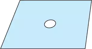 Простыня (наглазник), размер 70*80см, материал СМС 42г/м2, отверстие 7см,  без кармана, стерильная, голубая