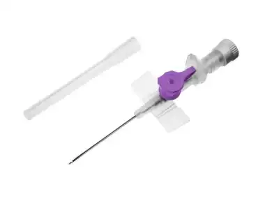 Катетер в/в с перфорированными крыльями и инъекционным портом с самозащелкивающейся крышкой, 26G, MEDEREN, полиуретан