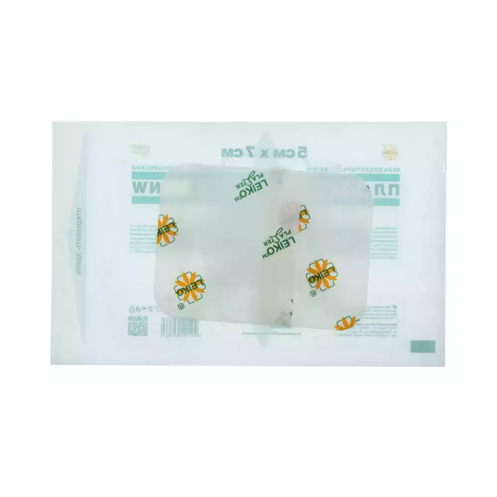 Повязка LEIKO нетканная, абсорбирующая для поверхностных ран, размер 5*7см, стерильная