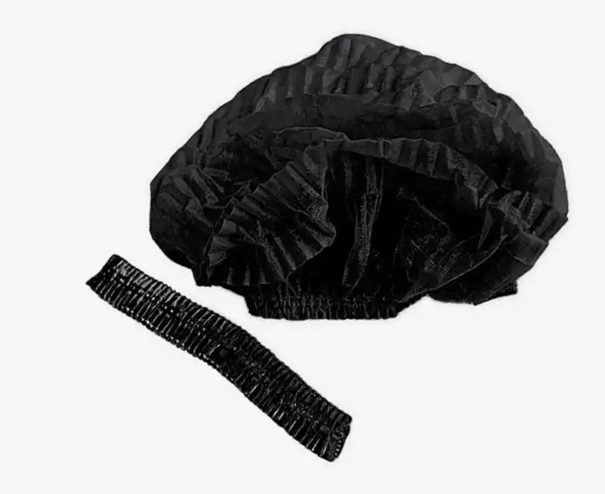 Шапочка Шарлотта (клип), одинарная резинка, нестерильная, черная