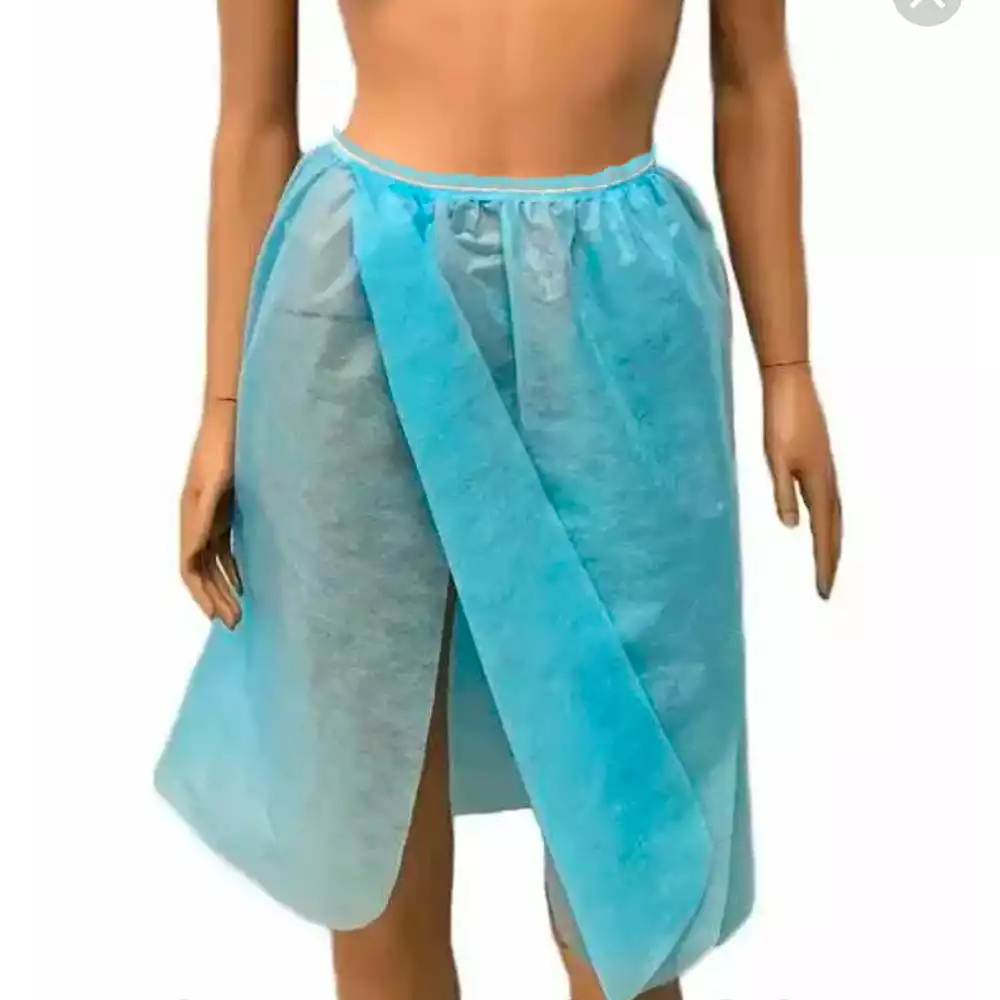 Юбка процедурная, материал SMS 17г/м2, нестерильная, голубая