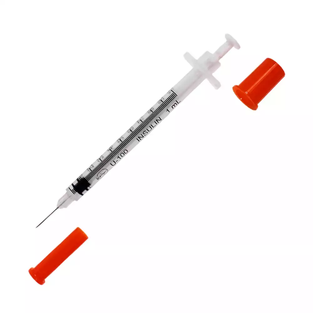 Шприц MESOLIFE объем 1,0мл инсулиновый U-100, 3-х компонентный, интегрированная игла 29G (0,33x13мм), стерильный