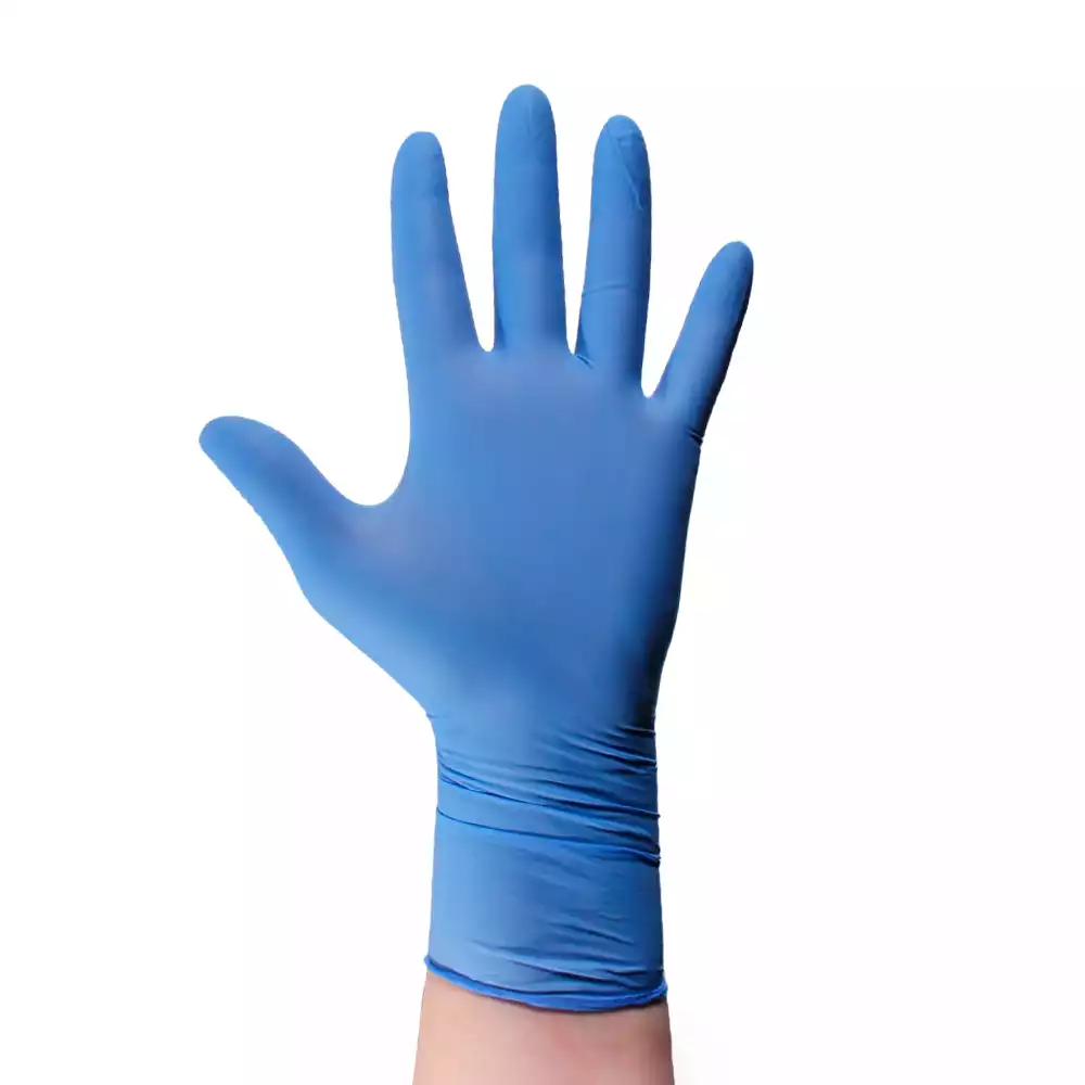 Перчатки IMS, размер L, нитриловые, вес 7,0 г/пара, неопудренные, текстурированные на пальцах, цвет голубой, нестерильные, упаковка 100 пар