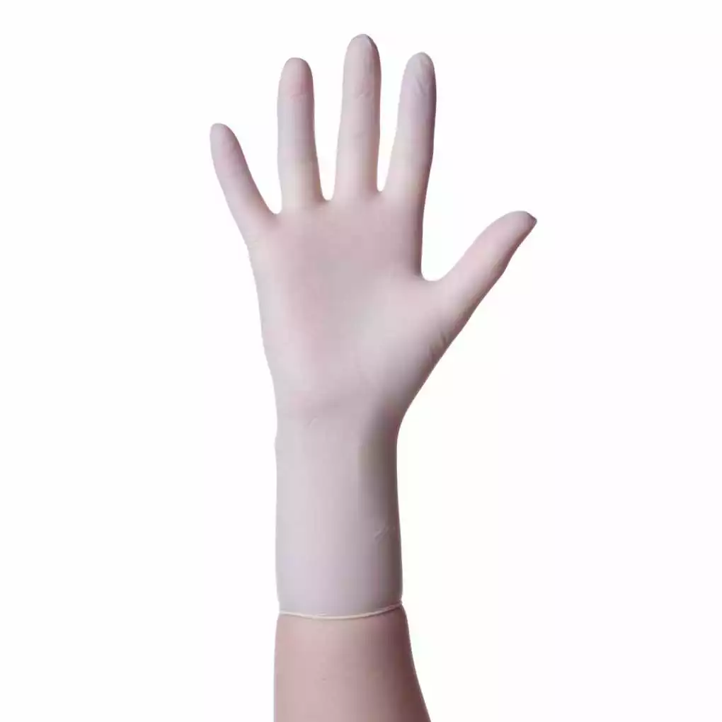 Перчатки BENOVY, размер L, латексные, неопудренные, текстурированные, нестерильные, упаковка 50 пар