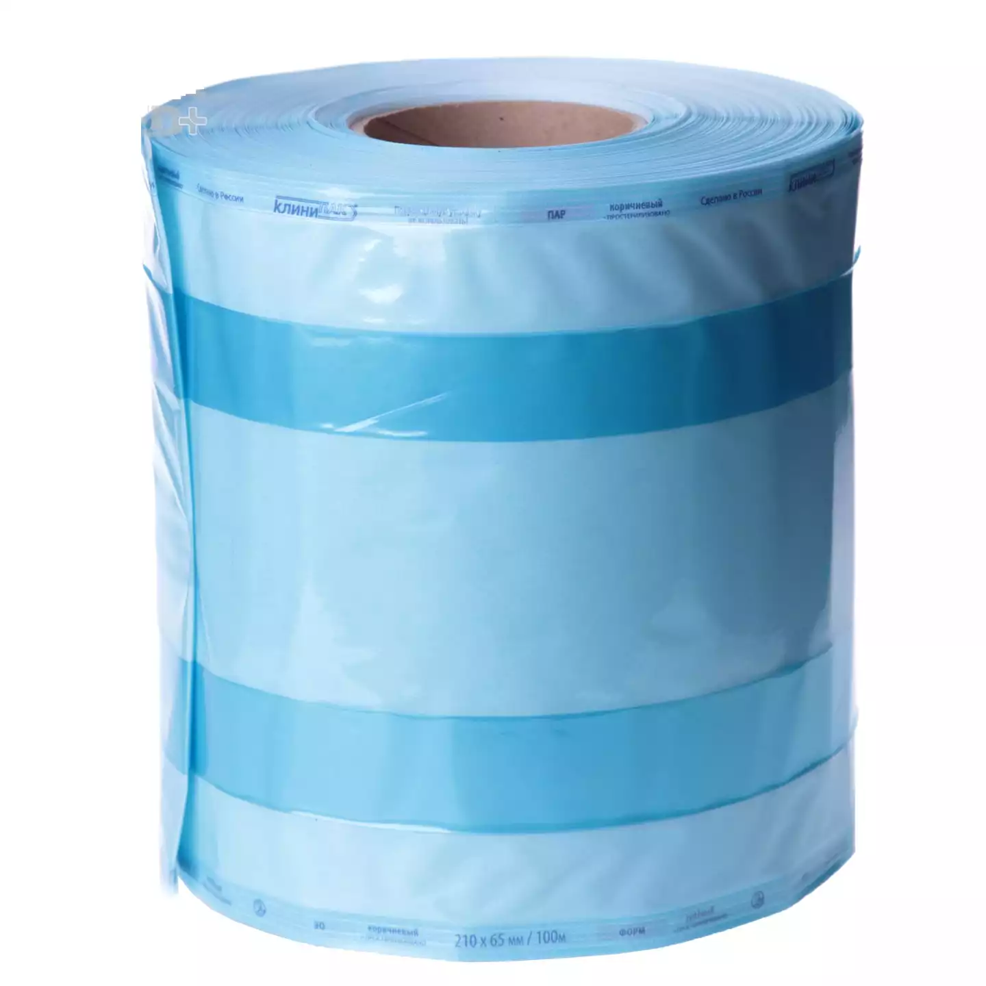 Рулон Клинипак, размер 210мм*65мм*100м, комбинированный, со складкой
