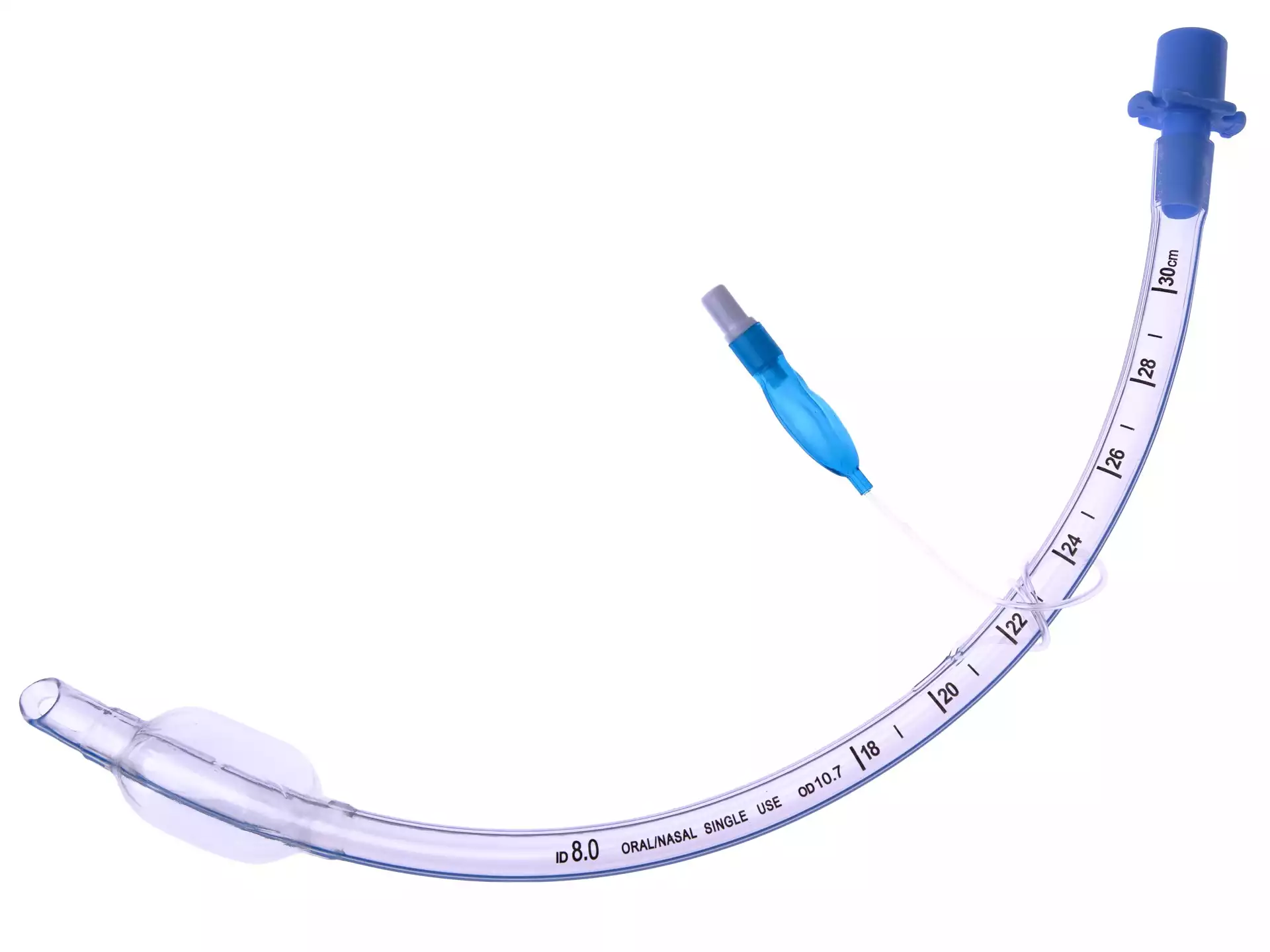 Трубка эндотрахеальная №8,0 с манжетой объемом 21мл, диаметр 8,0/10,7мм, длина 330мм, стерильная