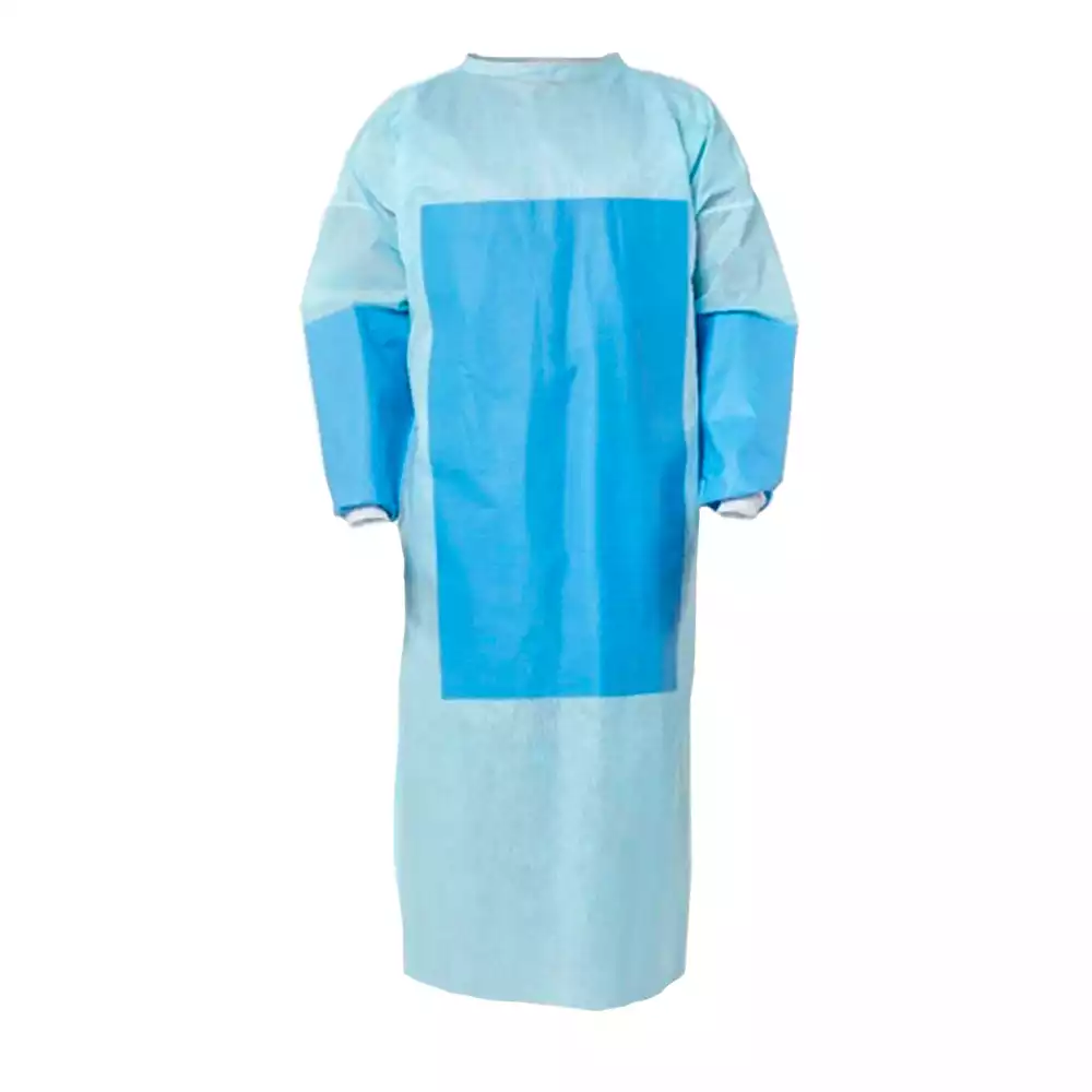 Халат хирургический с усиленной защитной зоной 140см (сммс25/лс40) р.56-58, рукав на манжете, стерильный